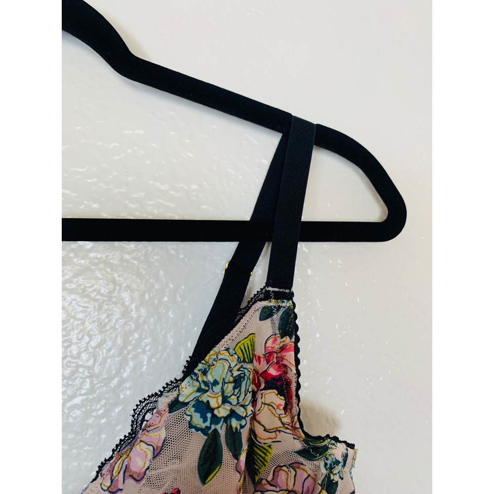 Victoria's Secret Demi Bra Women 38D Multicolor Floral Mesh Lace Very Sexy - Picture 10 of 11